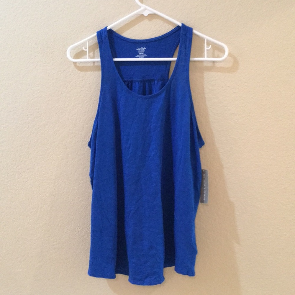 Royal blue racerback tank top